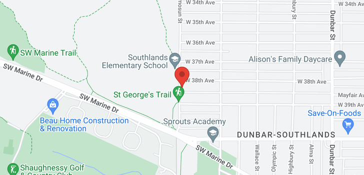 map of 4094 W 38TH AVENUE